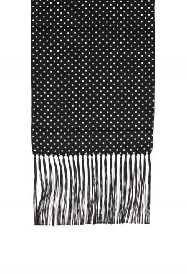 Black Polka Dot Silk Scarf With Free And Fast UK Delivery