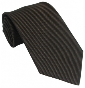 Plain Brown Silk Tie